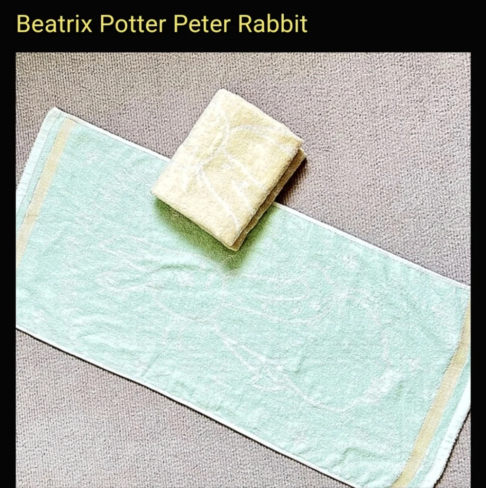 NEW Beatrix Potter World of Peter Rabbit Towel set Spring Easter